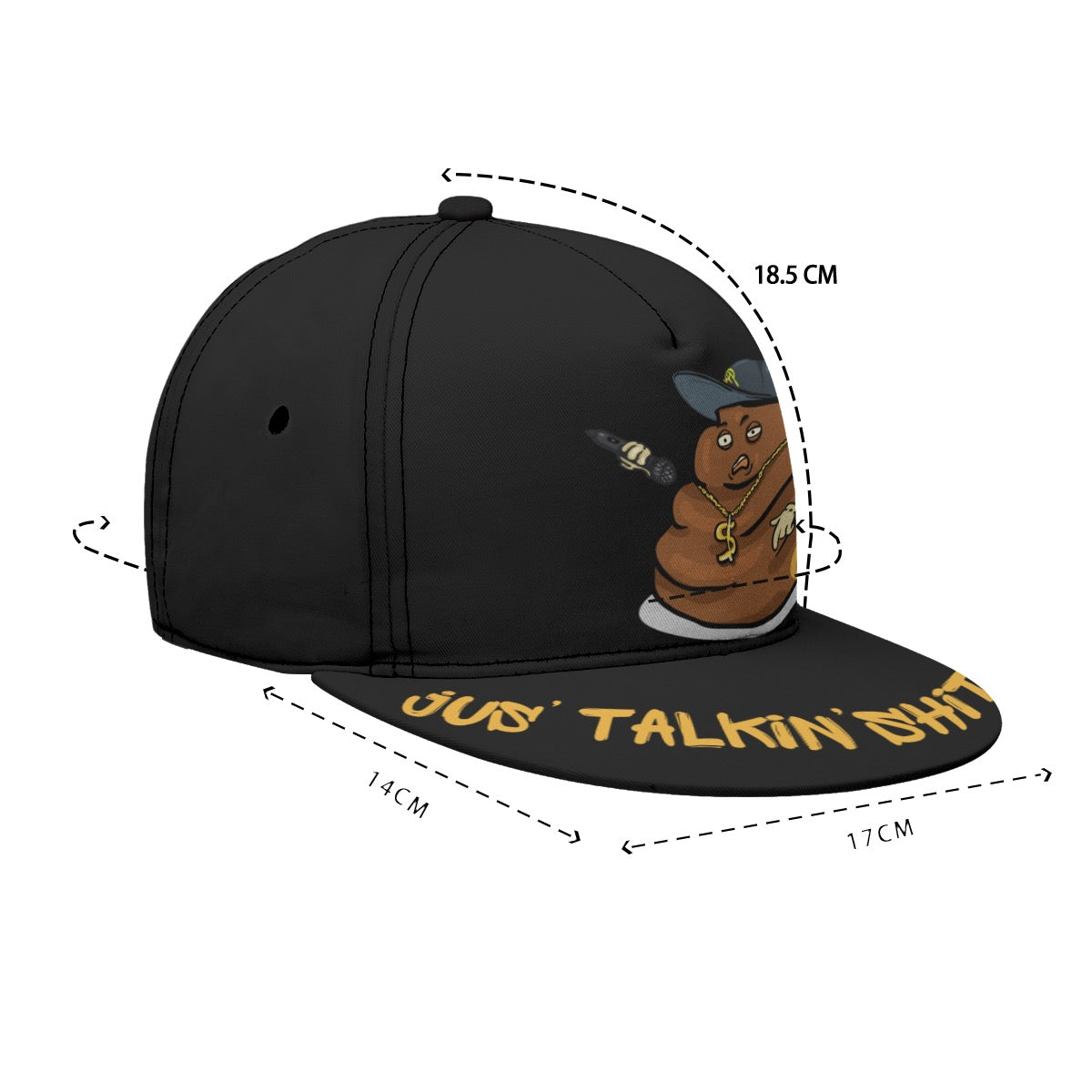 All-Over Print Flat-Brim Baseball Cap With Box