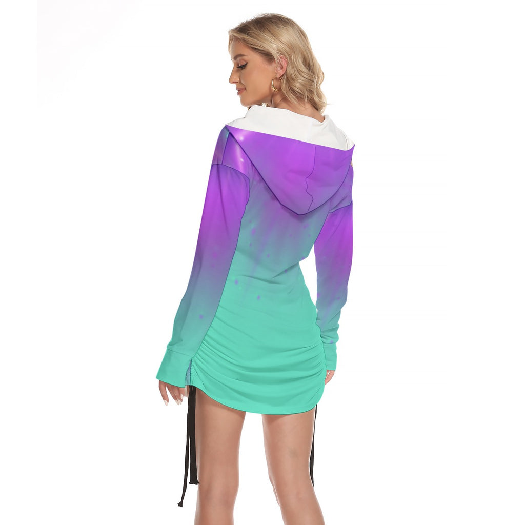Neon Crown off the shoulder sweater dress
