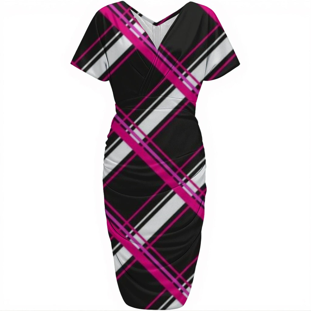 Hint of the early 2000s Women's V-neck pleated dress