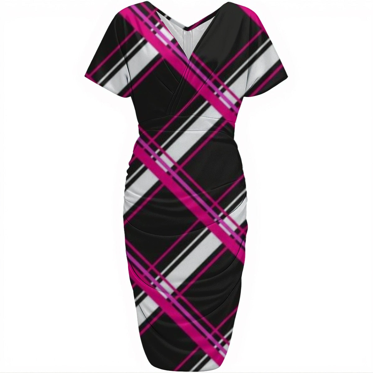 Hint of the early 2000s Women's V-neck pleated dress