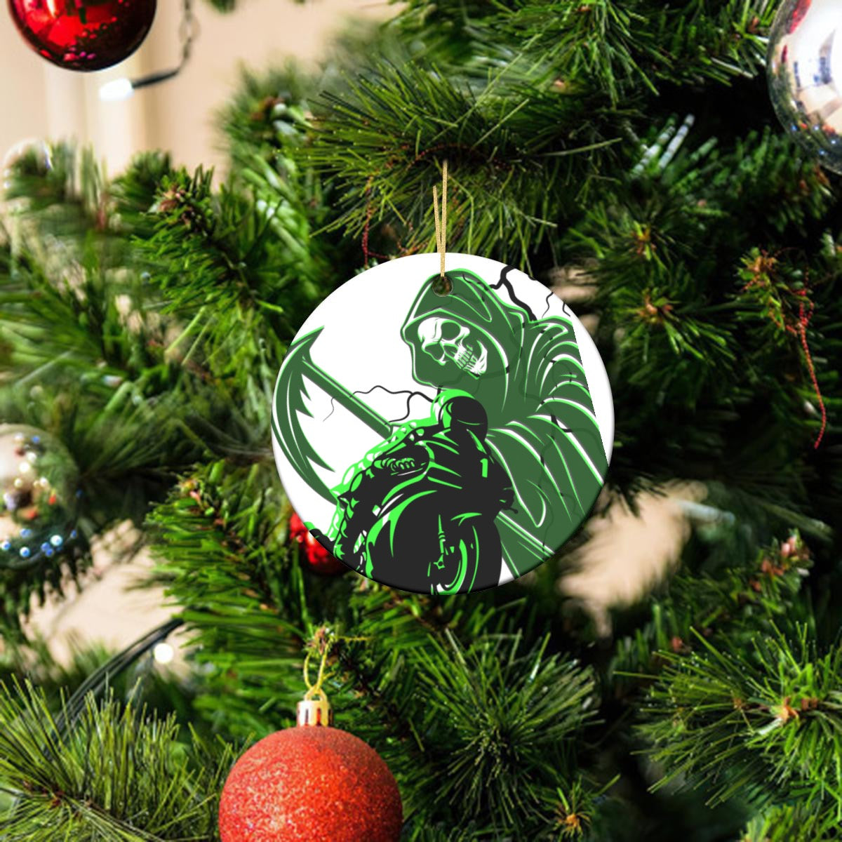 Round Christmas Ceramic Decoration Ornaments